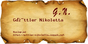 Göttler Nikoletta névjegykártya