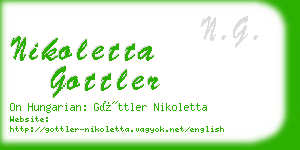 nikoletta gottler business card